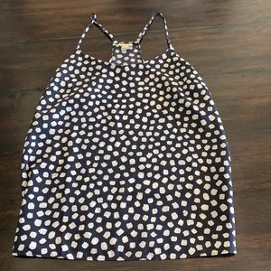 J. Crew Printed Racerback Cami dotted sz 6